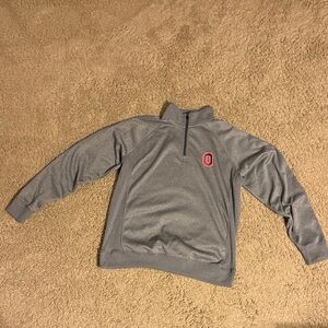 Ohio State Gray Quarter-Zip Men's Sweater